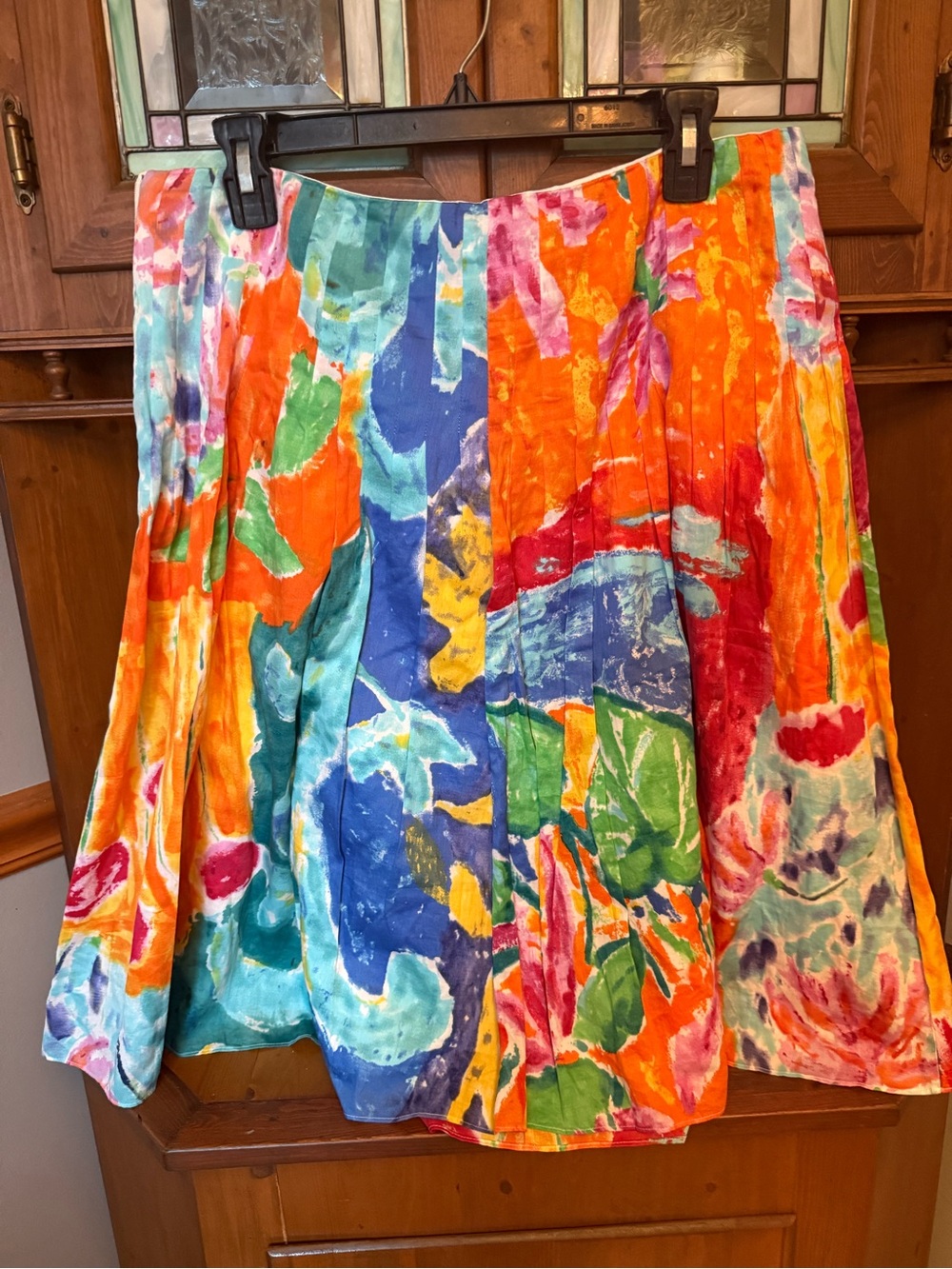 Ralph Lauren Bright Multicolor Floral Dress — Red, Orange, Blue - Picture 7 of 8